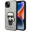 Telefoniümbris Karl Lagerfeld Glitter Flakes Ikonik KLHCP14MGFKPG, Apple iPhone 14 Plus, hõbe