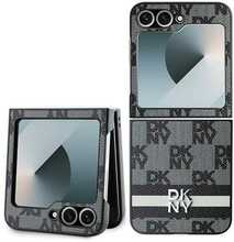 Telefoniümbris DKNY PU Leather Checkered Pattern, Samsung Galaxy Z Flip 6, must