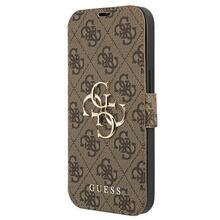 Telefoniümbris Guess Book 4G Metal Logo GUBKP13L4GMGBR, Apple iPhone 13 Pro, pruun