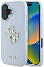 Telefoniümbris Guess Grained Big 4G Logo Small Classic Logo, Apple iPhone 16, sinine