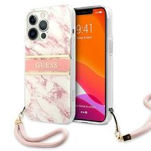 Telefoniümbris Guess GUHCP13LKMABPI Marble Strap Collection, Apple iPhone 13 Pro, roosa/pink