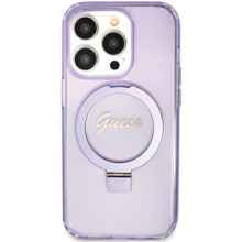 Telefoniümbris Guess Ring Stand Script Glitter MagSafe GUHMN61HRSGSU, Apple iPhone 11/XR, lilla