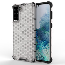 Honeycomb armor ümbris TPU kaitserauaga, Samsung Galaxy S21+ 5G, läbipaistev