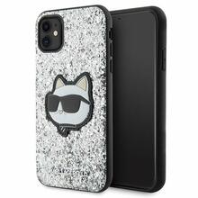 Telefoniümbris Karl Lagerfeld Glitter Choupette Patch KLHCN61G2CPS, Apple iPhone 11, hõbedane
