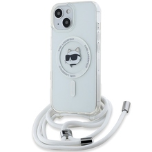 Karl Lagerfeld IML Choupette Head & Cord MagSafe KLHMP15SHCCHNT ümbris, Apple iPhone 13/14/15, läbipaistev