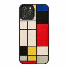 Telefoniümbris Man&Wood, Apple iPhone 12/12 Pro, mondrian wood black