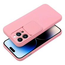 Slide ümbris, Apple iPhone 15 Plus, hele roosa