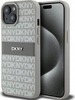 Telefoniümbris DKNY Leather Mono Stripe & Metal Logo DKHCP15MPRTHSLE, Apple iPhone 15 Plus/14 Plus, beež