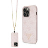 Telefoniümbris Guess Crossbody 4G Metal Logo GUHCP14LP4TDSCPP, Apple iPhone 14 Pro, roosa