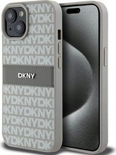 Telefoniümbris DKNY Leather Mono Stripe & Metal Logo DKHCP15MPRTHSLE, Apple iPhone 15 Plus/14 Plus, beež