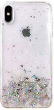 Telefoniümbris Fusion Accessories Glue Glitter Back Case FSN-GG-IPH-12PM-TR, Apple iPhone 12 Pro Max, läbipaistev