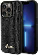 Telefoniümbris Guess Sequin Script Metal GUHCP13XPSFDGSK, Apple iPhone 13 Pro Max, must