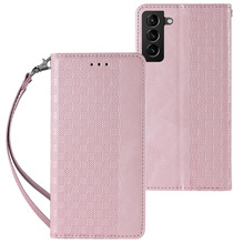 Magnet Strap ümbris, Samsung Galaxy S22 Plus, rahakott + mini rihm, roosa