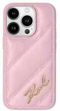 Telefoniümbris Karl Lagerfeld Diagonal Quilted Script KLHCP15MPQDSMGP, Apple iPhone 15 Plus/14 Plus, roosa