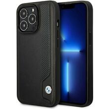 BMW Leather Blue Dots BMHCP14L22RBDK ümbris, Apple iPhone 14 Pro, must