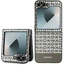 Telefoniümbris DKNY PU Leather Repeat Pattern Bottom Stripe, Samsung Galaxy Z Flip 6, pruun
