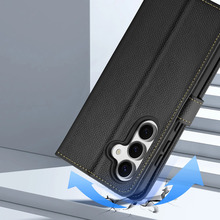 Dux Ducis Lawa Leather telefoniümbris, Samsung Galaxy S25 Plus, eemaldatava magnetilise rahakotiga, must