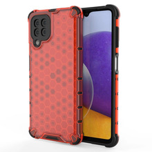 Honeycomb armor ümbris TPU raamiga, Samsung Galaxy A22 4G, punane