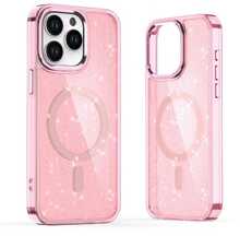 Hurtel Glitter MagSafe ümbris, Apple iPhone 16 Pro, roosa