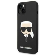 Karl Lagerfeld KLHMP14MSLKHBK silikoonümbris Karl's Head MagSafe, Apple iPhone 14 Plus / 15 Plus 6.7, must