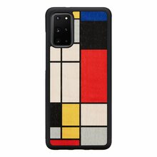 Telefoniümbris Man&Wood Mondrian, Samsung Galaxy S20 Plus, must