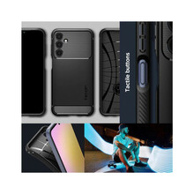 Telefoniümbris Spigen Rugged Armor, Samsung Galaxy A25 5G, matt must
