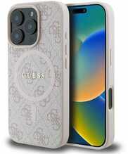 Telefoniümbris Guess 4G Ring Classic Logo MagSafe GUHMP16XG4GFRP, Apple iPhone 16 Pro Max, roosa