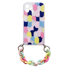 Telefoniümbris Hurtel Color Chain Case geel, painduv, keti ripatsiga, Xiaomi Redmi Note 10 / Redmi Note 10S, mitmevärviline