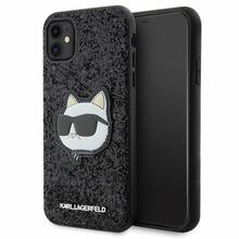 Telefoniümbris Karl Lagerfeld Glitter Choupette Patch KLHCN61G2CPK, Apple iPhone 11, must