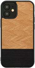Telefoniümbris Man&Wood, Apple iPhone 12/12 Pro, herringbone nero, must