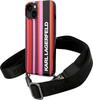 Telefoniümbris Karl Lagerfeld Color Stripes Strap KLHCP14MSTSTP, iPhone 14 Plus / 15 Plus 6.7, roosa