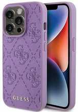 Telefoniümbris Guess Leather 4G Stamped GUHCP15LP4EPMU, Apple iPhone 15 Pro, lilla