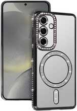 Bling MagSafe ümbris TOPT, Samsung Galaxy S24 Ultra, must