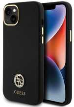 Telefoniümbris Guess GUHCP15M4DGPK Silicone Logo Strass 4G, Apple iPhone 15 Plus/14 Plus, must