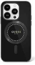 Telefoniümbris Guess IML Rhinestones MagSafe, Apple iPhone 16 Pro Max, must
