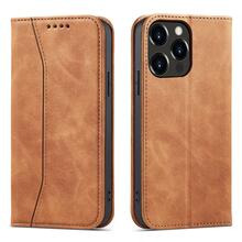Telefoniümbris Magnet Fancy Case, Apple iPhone 13 Pro Max, tasku, kaarditasku, pruun, Hurtel