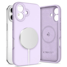 Telefoniümbris Tech-Protect Liquid Silicone MagSafe, Apple iPhone 16, lilla