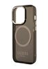 Telefoniümbris Guess GUHMP14LHTCMK Gold Outline Translucent MagSafe, Apple iPhone 14 Pro, must