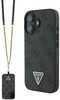 Telefoniümbris Guess Leather Metal Logo Strass Crossbody, Apple iPhone 16, must