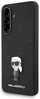Telefoniümbris Karl Lagerfeld Fixed Glitter Ikonik Logo Metal Pin, Samsung Galaxy A56, must