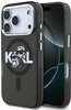 Telefoniümbris Karl Lagerfeld IML Glitter Karl & Choupette Sketch Logo MagSafe, Apple iPhone 17 Pro, must