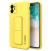 Telefoniümbris Wozinsky Kickstand Case, Apple iPhone 12 Pro, kollane