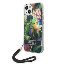 Telefoniümbris Guess Flower Strap GUOHCP14MHFLSB, Apple iPhone 14 Plus, sinine