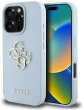 Telefoniümbris Guess Grained Big 4G Logo Small Classic Logo, Apple iPhone 16 Pro Max, sinine