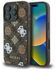 Telefoniümbris Guess PU 4G Peony MagSafe, Apple iPhone 16 Pro, pruun