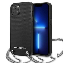 Karl Lagerfeld KLHCP13SPMK nahast ümbris, Apple iPhone 13 Mini, must
