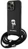 Telefoniümbris Karl Lagerfeld Crossbody Saffiano Monogram Metal Pin KLHCP15XSASKNPSK, Apple iPhone 15 Pro Max, must