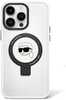 Telefoniümbris Karl Lagerfeld Ring Stand Karl Head MagSafe KLHMP15SHMRSKHH, Apple iPhone 15 6.1, valge