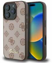 Telefoniümbris Guess GUHMP16LPGPYSW Peony Script MagSafe, Apple iPhone 16 Pro, pruun