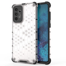 Telefoniümbris Honeycomb armored gel raamiga, Samsung Galaxy A73, läbipaistev